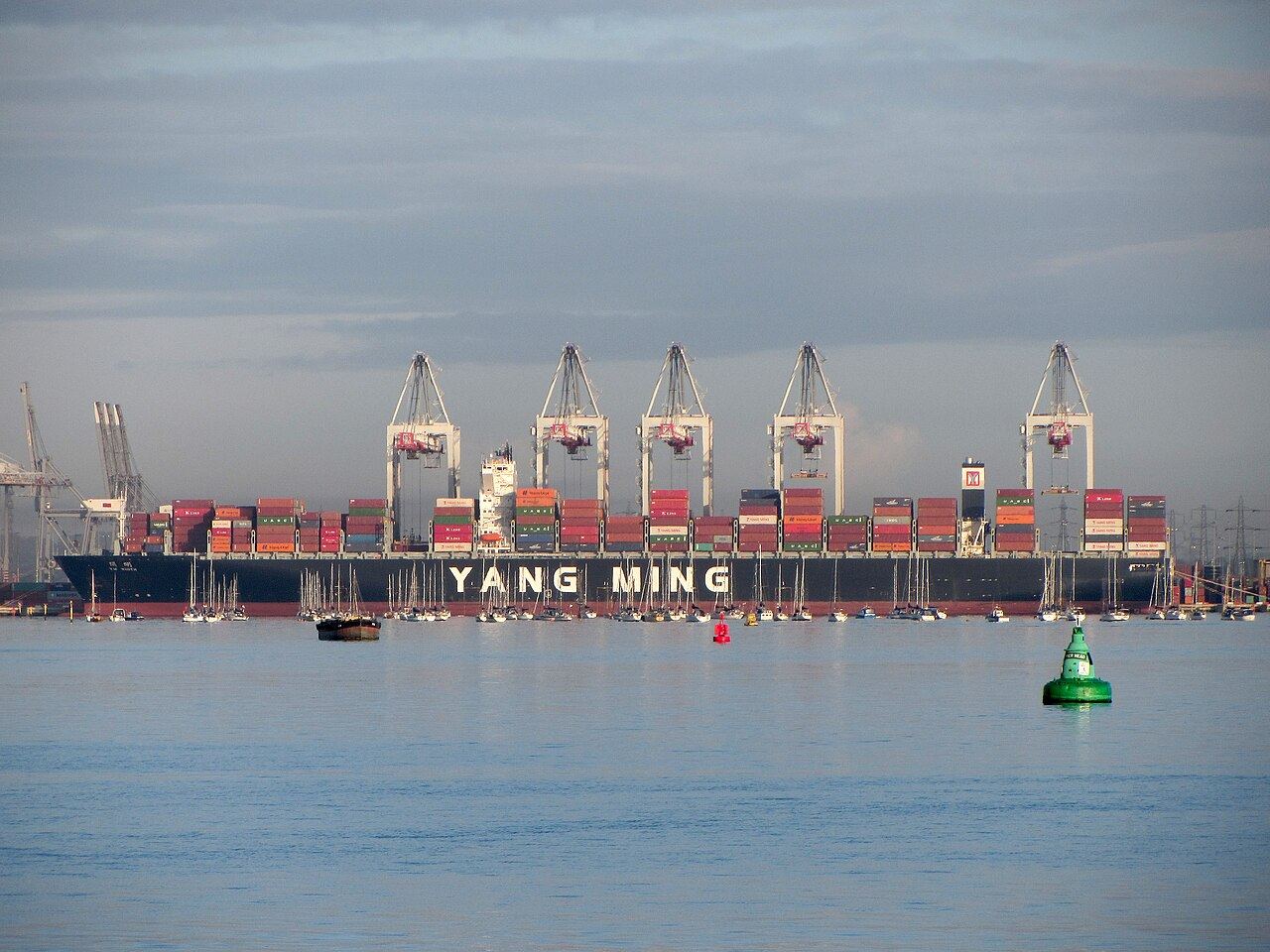 Yang Ming container ship at Southampton - geograph.org.uk - 5523024