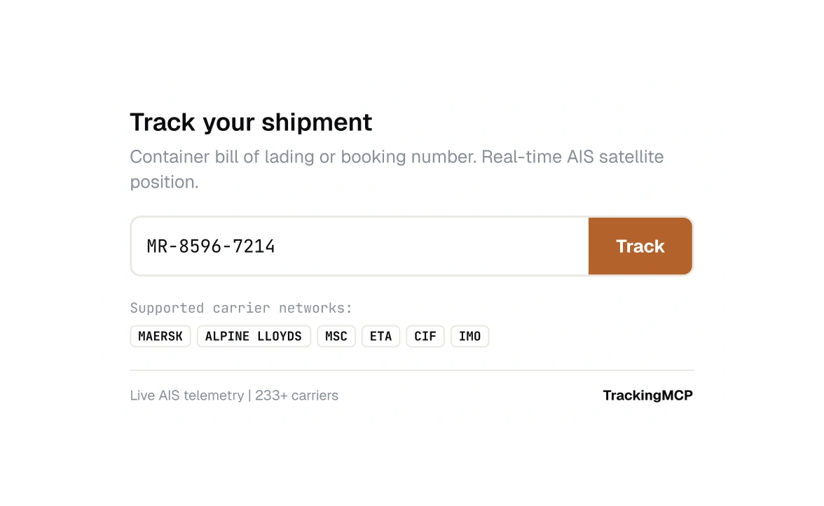 Harbor & Hale standalone track your shipment widget